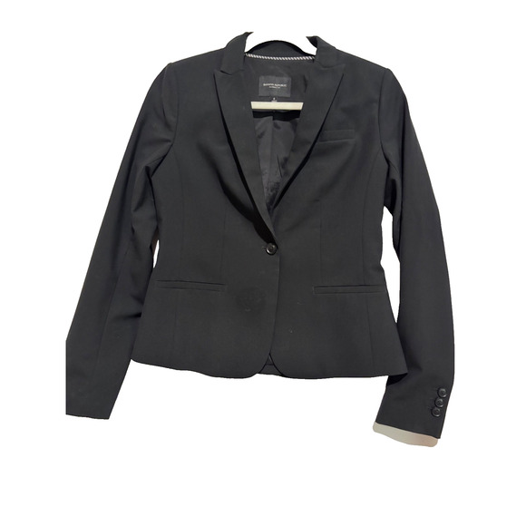 Banana Republic Jackets & Blazers - Banana Republic Black Wool Polyester Women Short Button Jacket Blazer Sz 2 Chic